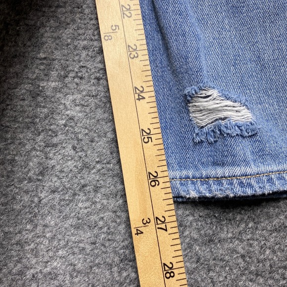 American Eagle Jeans Womens 8 Short Blue Mom Straight Distressed - Picture 5 of 12